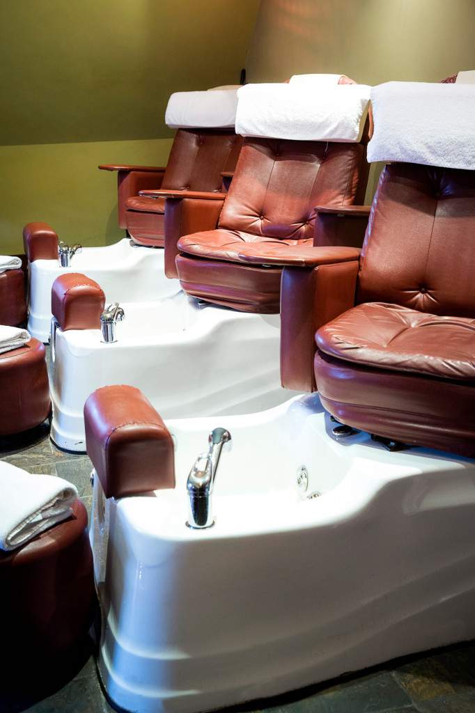 Pedicure chairs for three - Spa Day - Rapunzel Salon &amp; Spa - Canmore