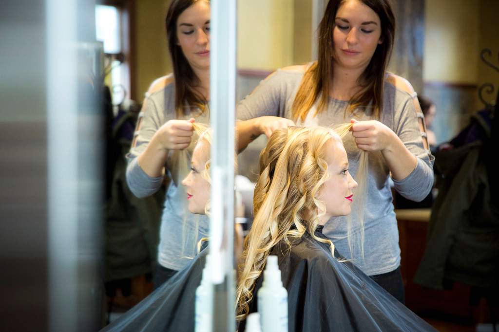 Talented stylist working on beautiful hair - Salon Services - Rapunzels Salon and Spa - Canmore